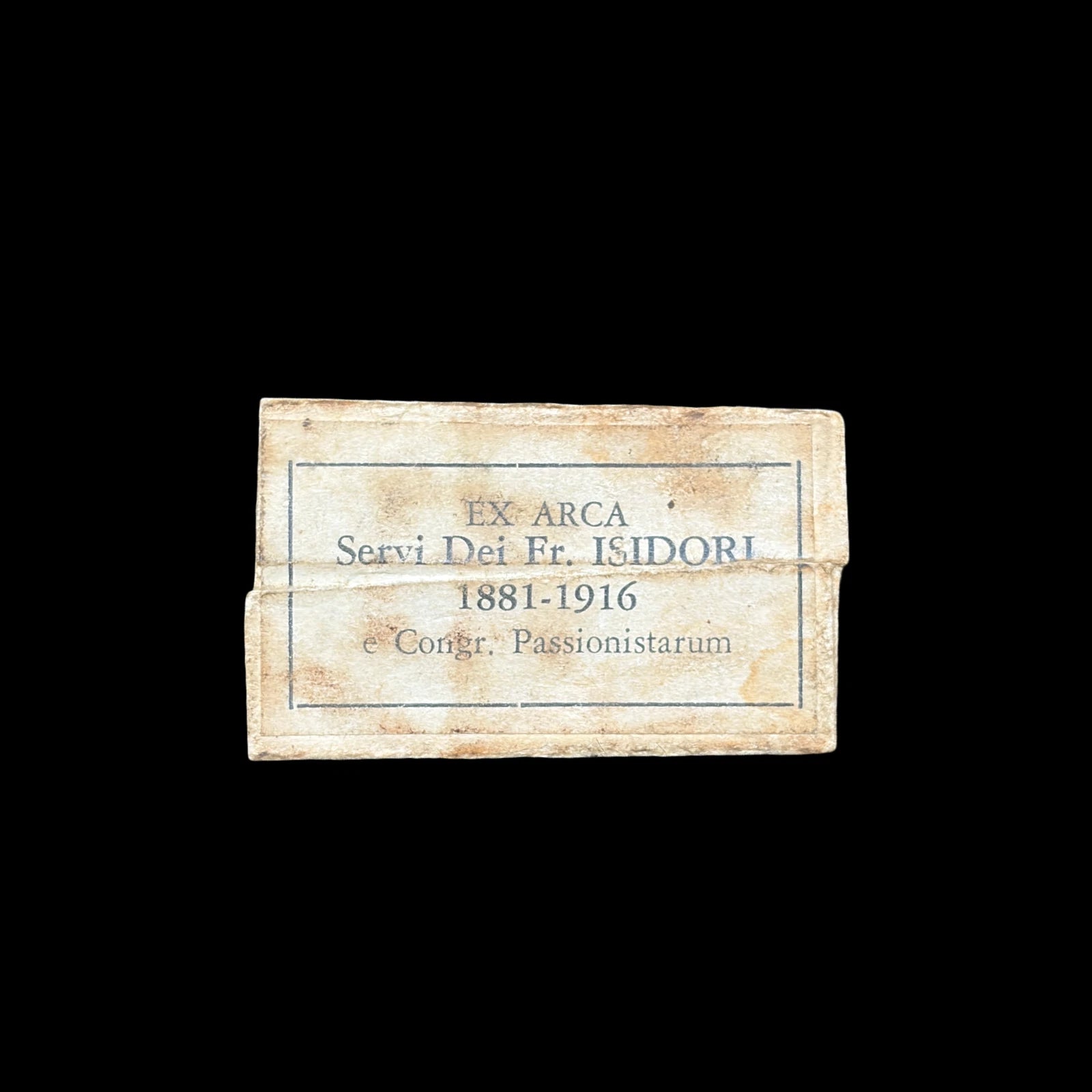 Relic Servus Dei Fr Isidori (1881–1916) Passionist EX ARCA Rare