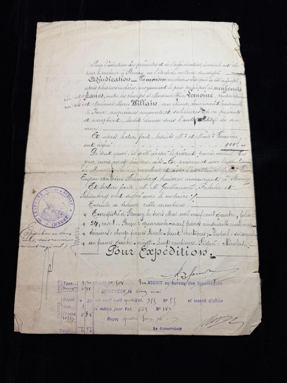 1761 French Manuscript Document Amsterdam Paper Seal – Handwritten Legal Record