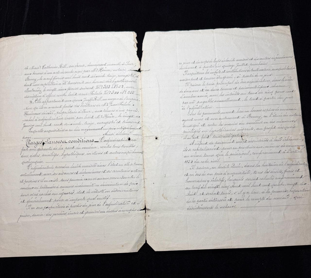 1761 French Manuscript Document Amsterdam Paper Seal – Handwritten Legal Record
