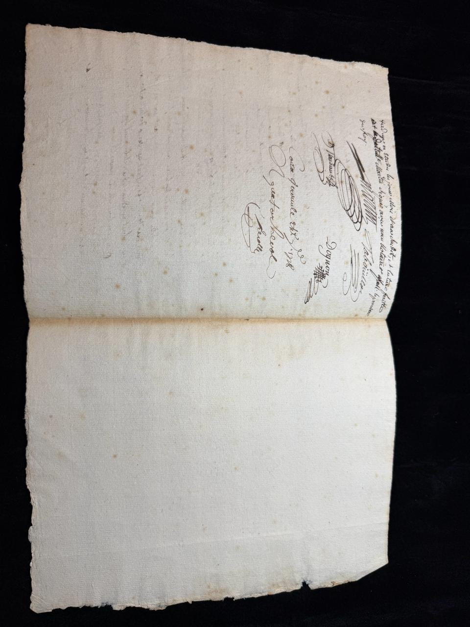 1788 French Notarial Manuscript Amsterdam Paper Watermark – Pre-Revolution Document