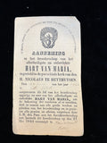 1840s Dutch certificate of admission to the Confraternity of the Immaculate Heart of Mary, St Nicholas church Heythuysen, signed by the parish priest