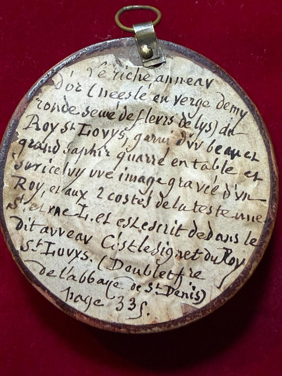 Antiquarian Reliquary Medallion Containing an Early Wax Seal Fragment