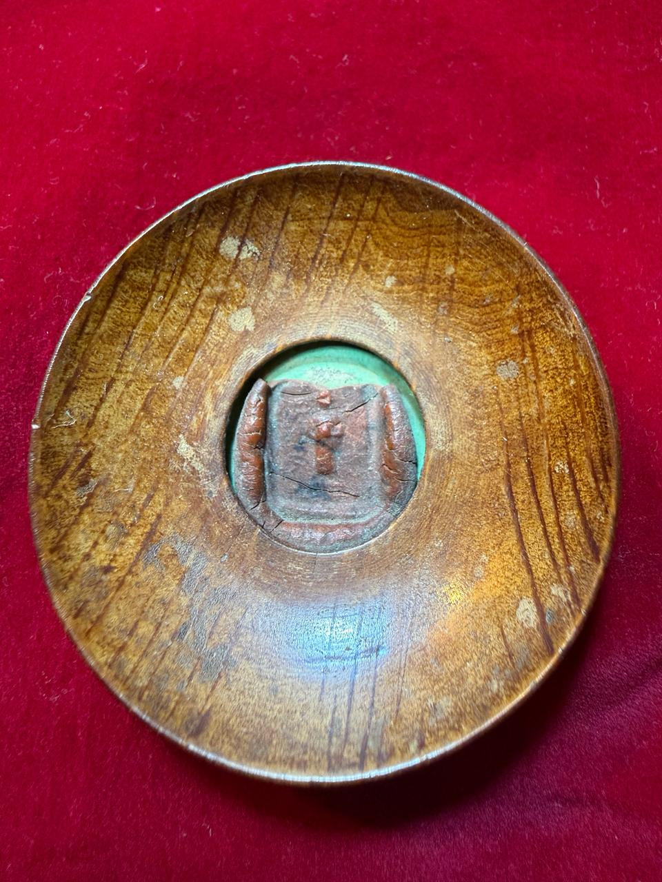 Antiquarian Reliquary Medallion Containing an Early Wax Seal Fragment