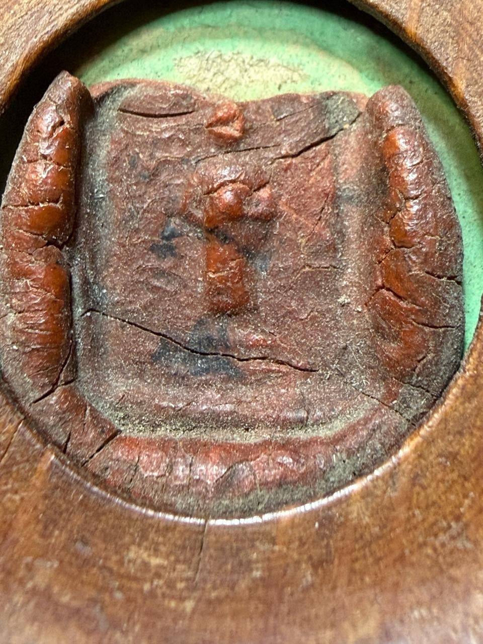 Antiquarian Reliquary Medallion Containing an Early Wax Seal Fragment