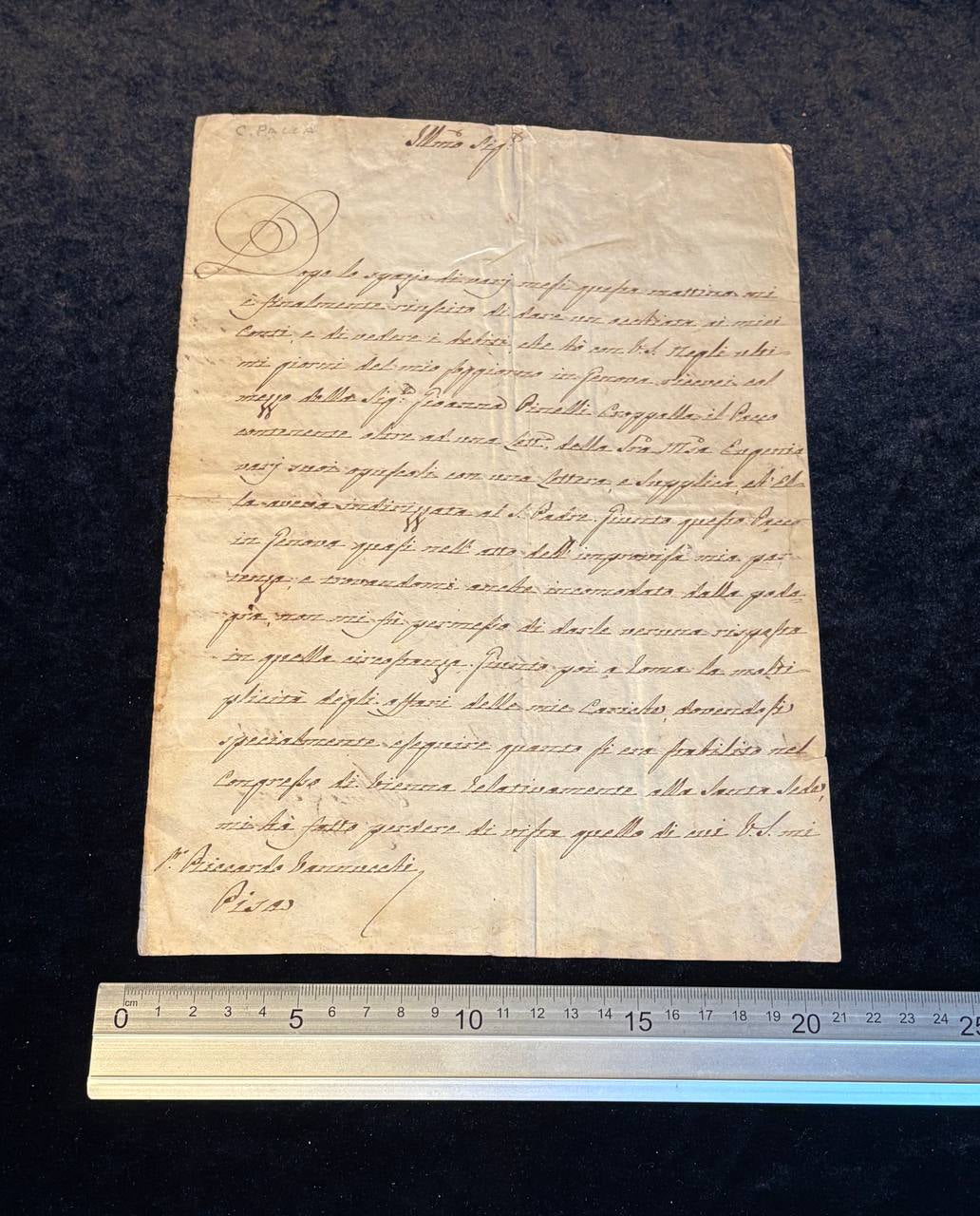 Autograph Letter of Cardinal Bartolomeo Pacca