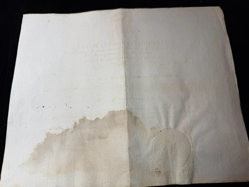 Episcopal Document Signed by Jacobus Franciscus Besson Bishop of Metz