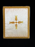 Liturgical burse with gold metallic embroidery