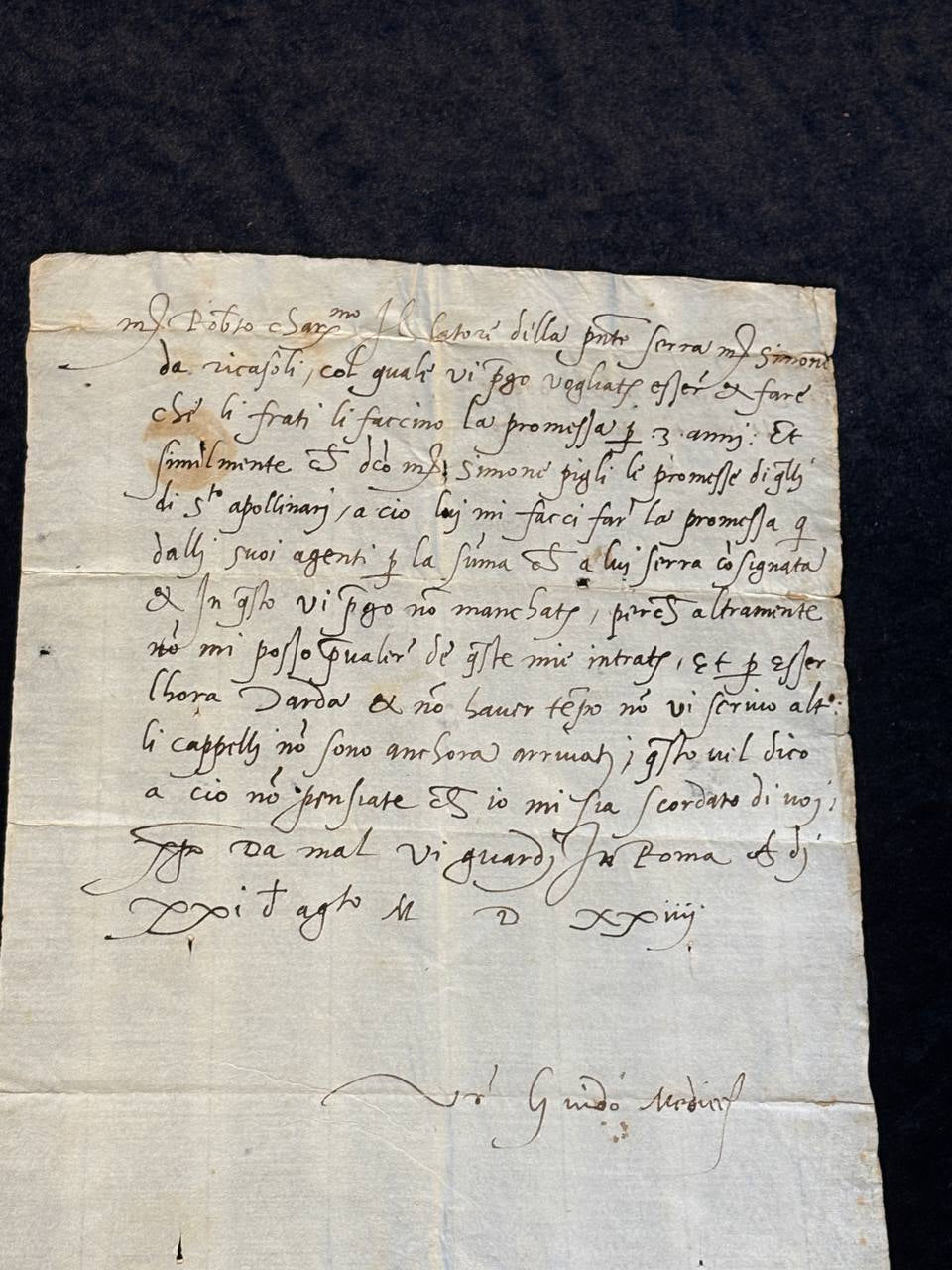 Medici – 1524 – Autograph Letter Signed (ALS) – Renaissance Italy