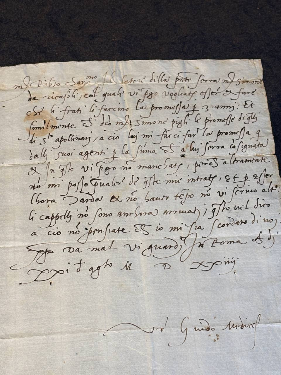 Medici – 1524 – Autograph Letter Signed (ALS) – Renaissance Italy
