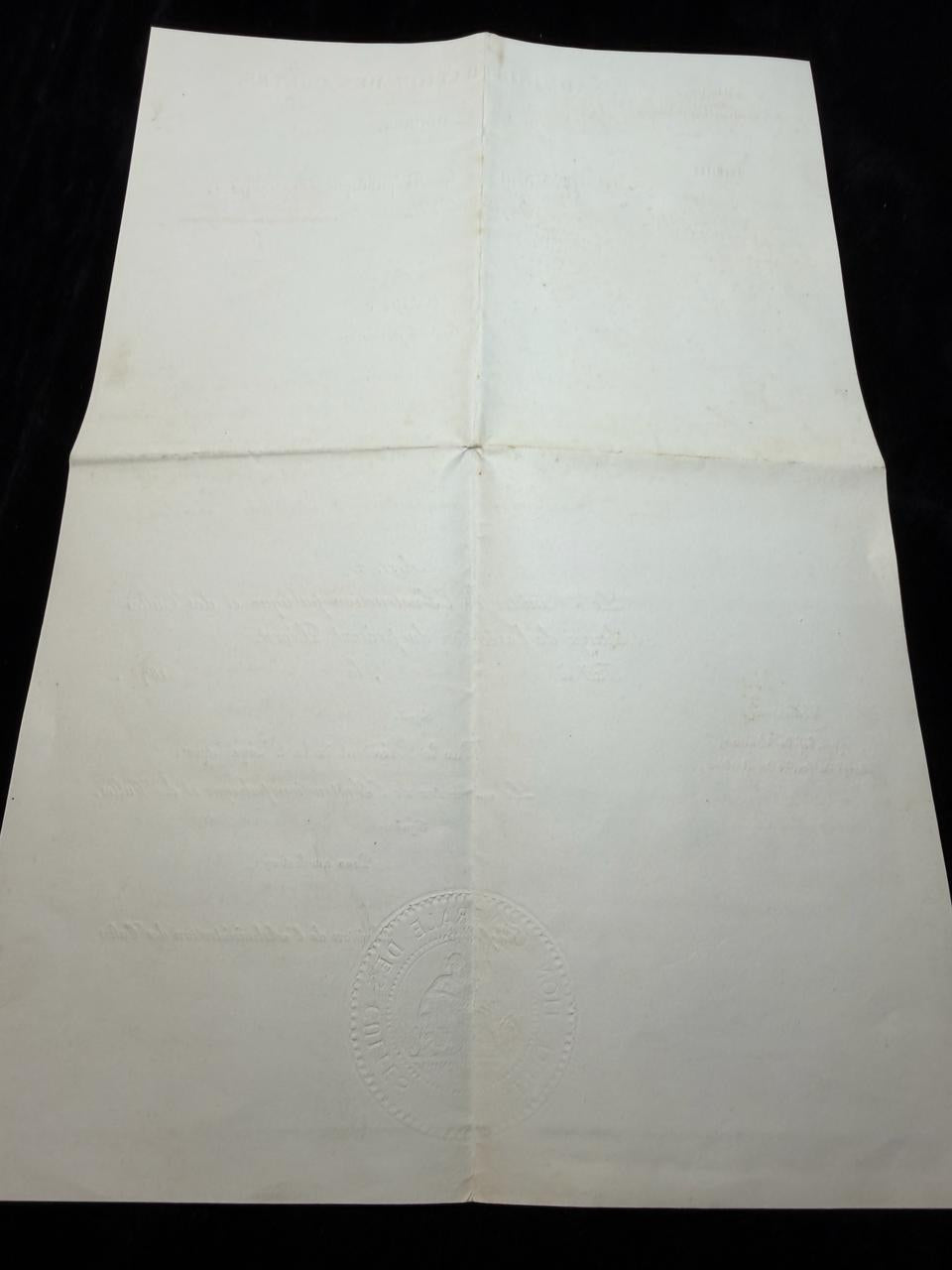 Official French Government Decree President Jules Grévy – Paris – 1880