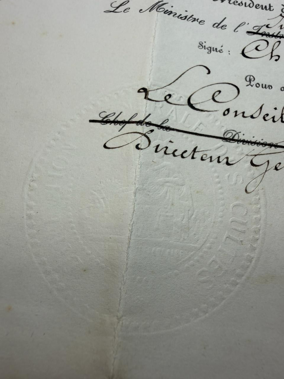 Official French Government Decree President Jules Grévy – Paris – 1880