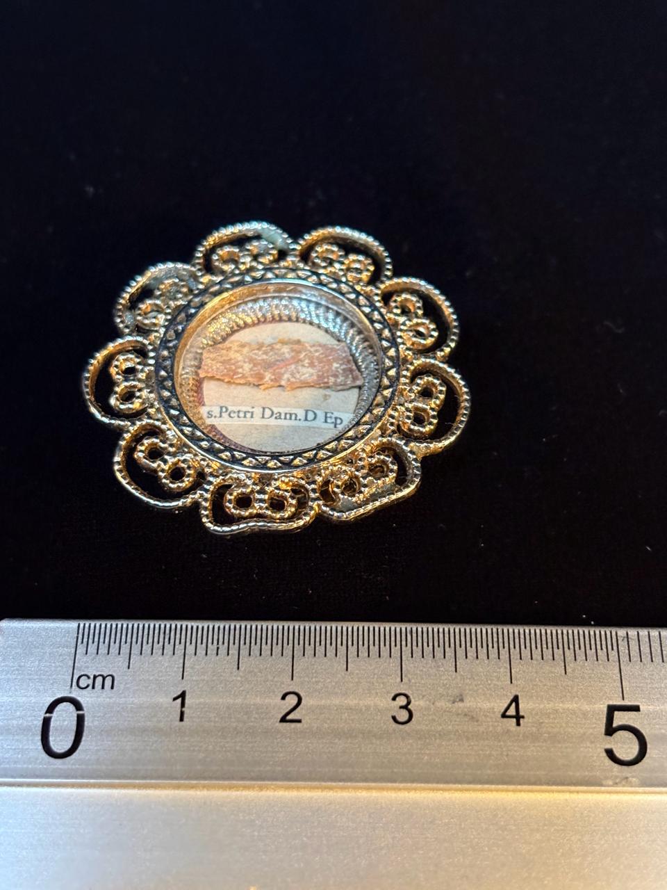 Rare 1st Class Relic of St. Peter Damian + COA, Vatican Sealed 4cm Theca