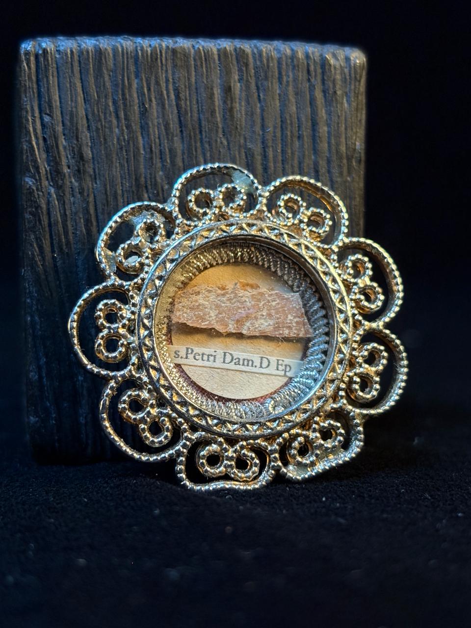 Rare 1st Class Relic of St. Peter Damian + COA, Vatican Sealed 4cm Theca