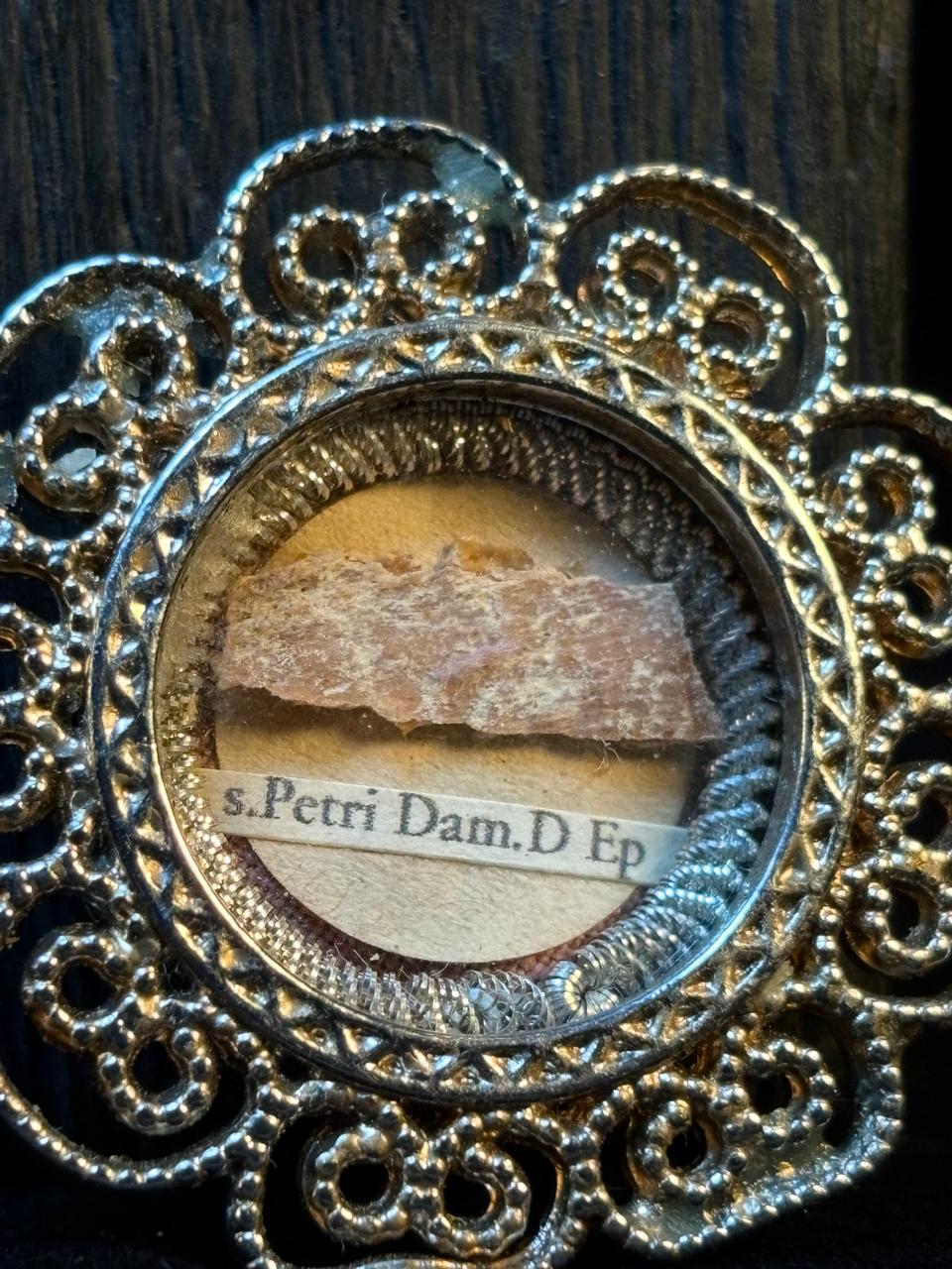 Rare 1st Class Relic of St. Peter Damian + COA, Vatican Sealed 4cm Theca