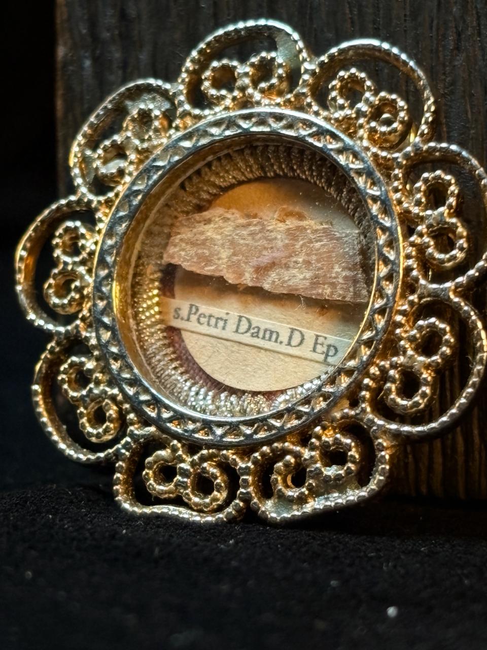 Rare 1st Class Relic of St. Peter Damian + COA, Vatican Sealed 4cm Theca