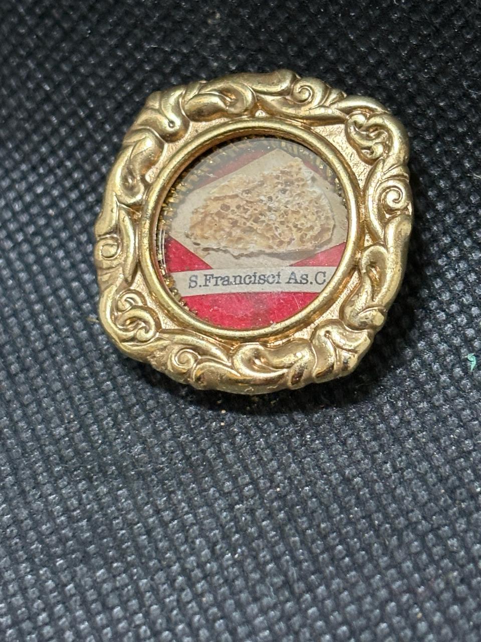St Francis of Assisi Reliquary w/ COA 1889 Sealed Theca