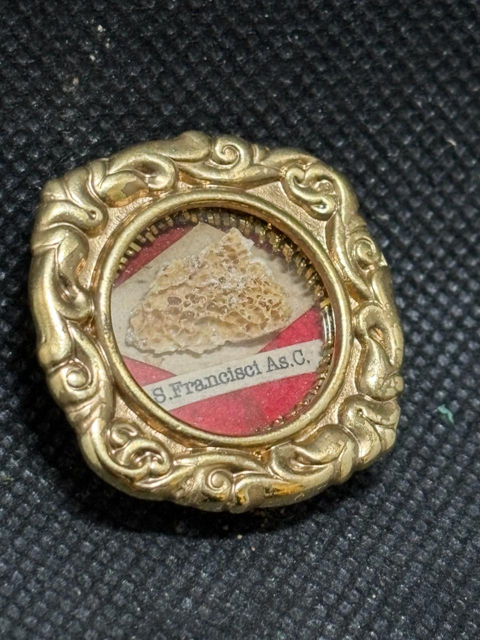 St Francis of Assisi Reliquary w/ COA 1889 Sealed Theca