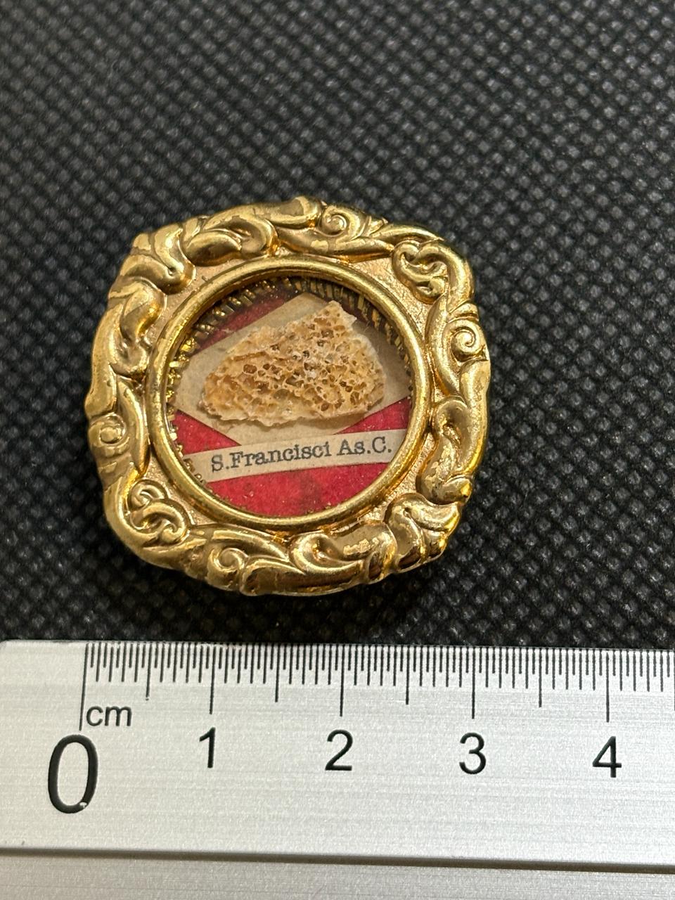 St Francis of Assisi Reliquary w/ COA 1889 Sealed Theca