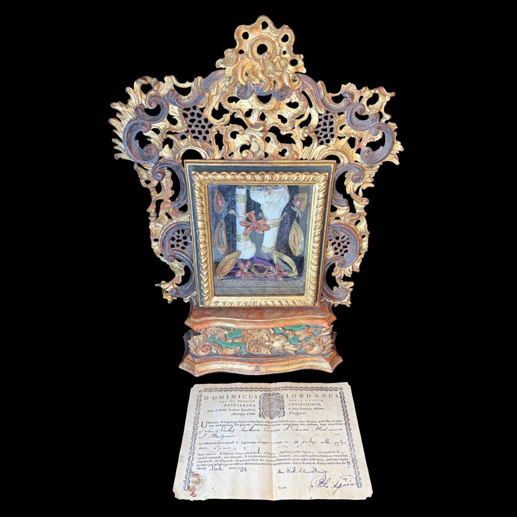 Monumental Baroque Altar-Reliquary with Major Relics of Saints Cosmas and Damian