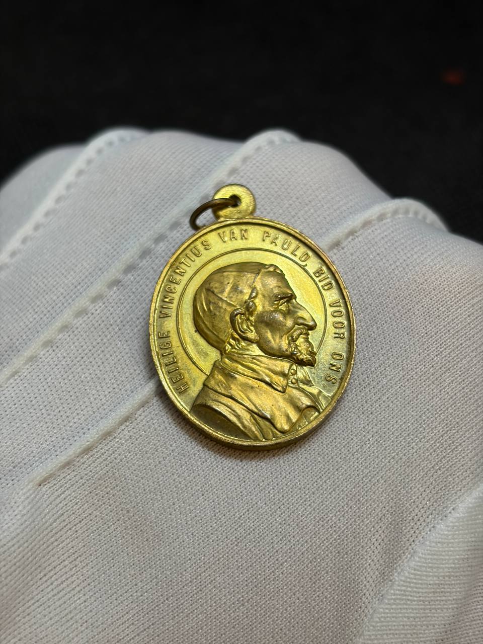 Vintage Saint Vincent de Paul & Miraculous Medal | Double-Sided Catholic Devotional Medalf