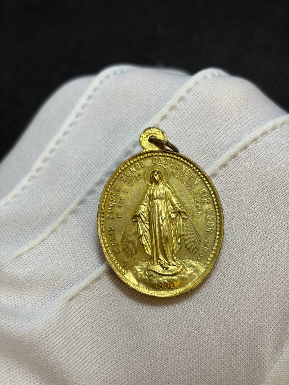 Vintage Saint Vincent de Paul & Miraculous Medal | Double-Sided Catholic Devotional Medalf