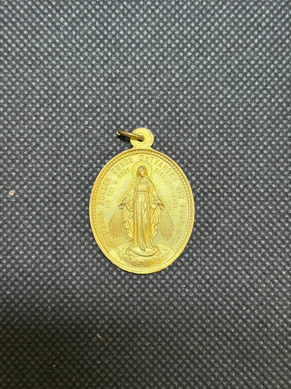 Vintage Saint Vincent de Paul & Miraculous Medal | Double-Sided Catholic Devotional Medalf