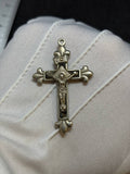 Vintage Catholic Crucifix Pendant with INRI – Large 5 cm Cross with Christ
