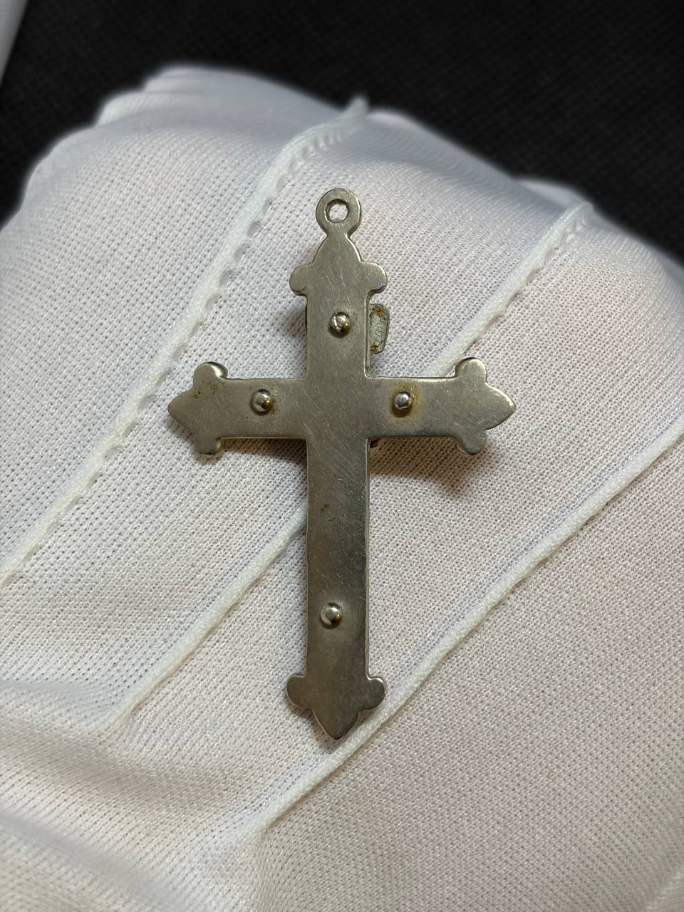 Vintage Catholic Crucifix Pendant with INRI – Large 5 cm Cross with Christ