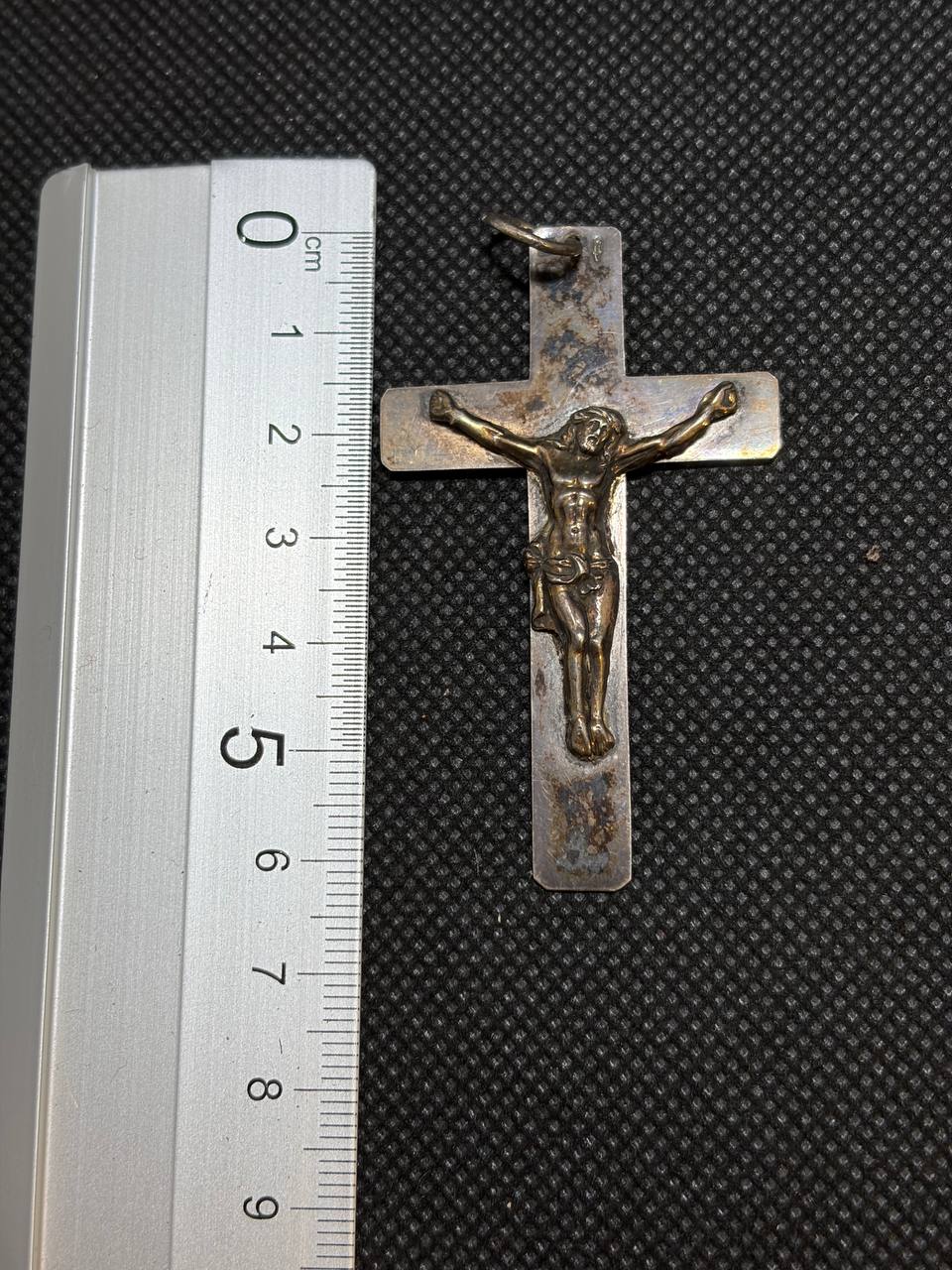 Vintage Catholic Crucifix Pendant – Corpus Christi Cross, 6 cm