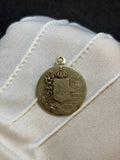 Vintage French Catholic Medal – Marie Reine, Virgin Mary Religious Pendant