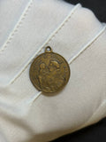 Vintage Catholic Medal of Saint Anthony of Padua & Mary, Queen of Hearts | French Devotional Pendant