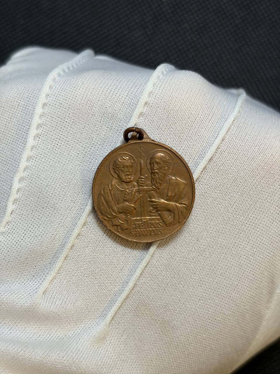 Antique Pius XI Catholic Medal – Saint Peter & Saint Paul Apostles