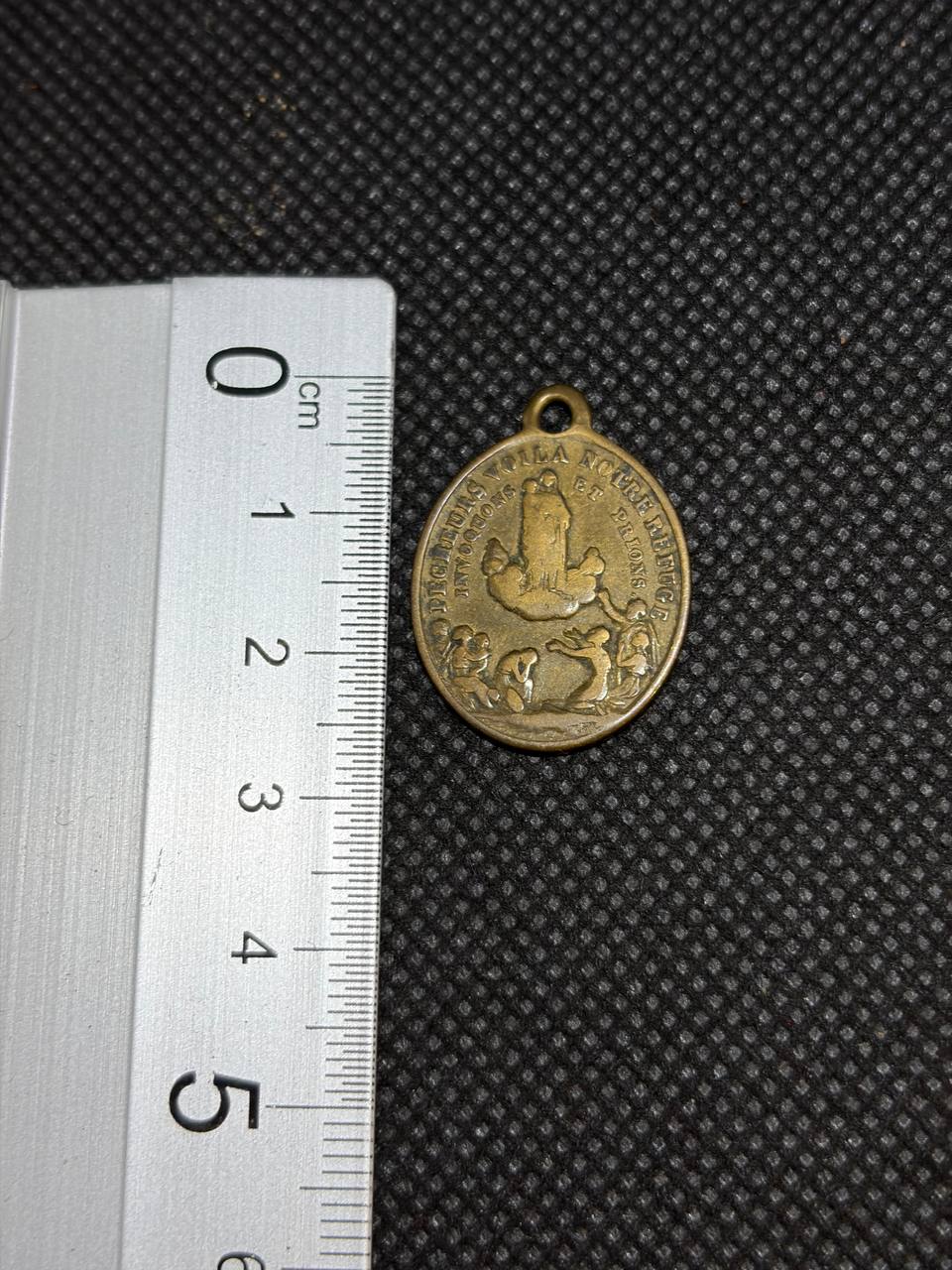 Antique Our Lady of the Pillar Medal – Virgen del Pilar, Zaragoza – Vintage Catholic Devotional Medal