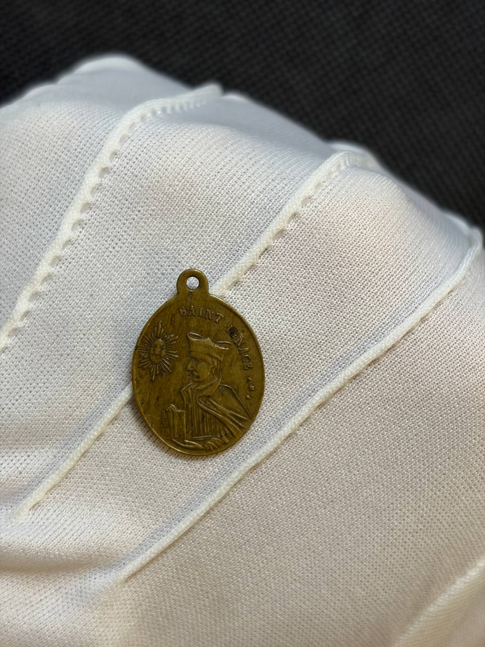 Saint Charles Borromeo Religious Medal – Antique Bronze Catholic Medal Pendant