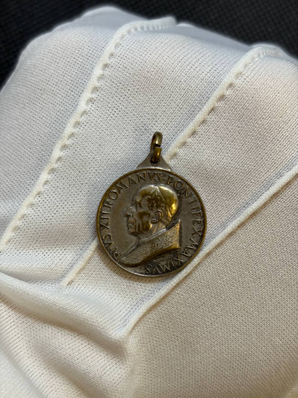 Vintage Pope Pius X Jubilee Medal – Catholic Holy Door Religious Medal Pendant