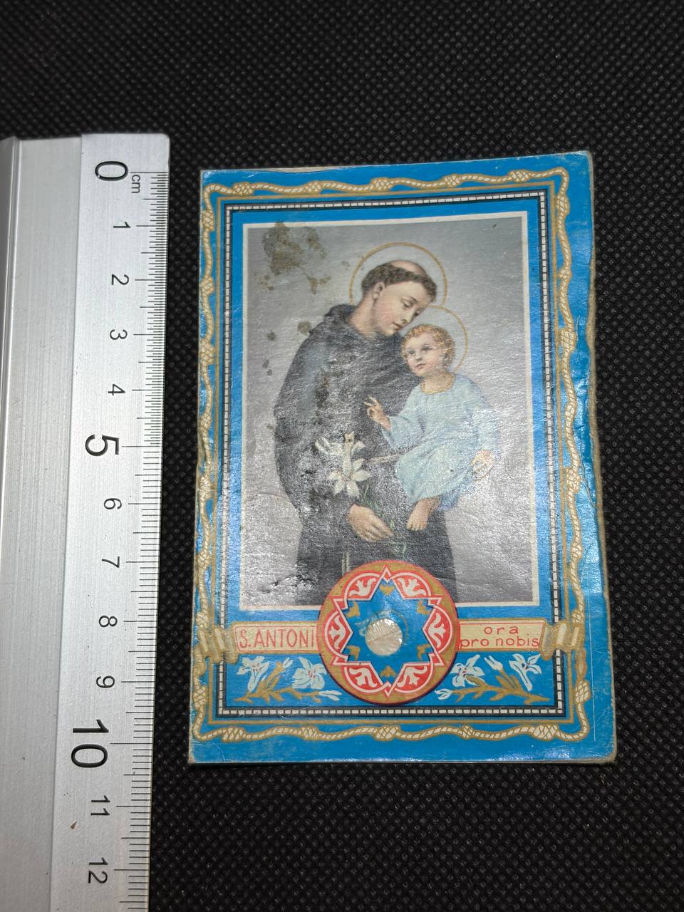 Saint Anthony of Padua Contact Relic Prayer Card – Basilica del Santo, Padua, Italy