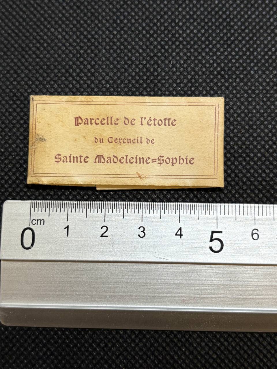 Saint Madeleine-Sophie Barat Relic – Ex Cloth of Her Coffin | Antique Catholic Relic