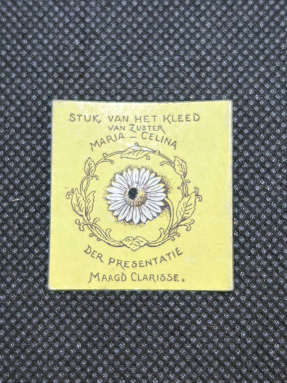 Blessed Maria-Celina of the Presentation – Rare Vintage Relic Card | Piece of Her Religious Habit