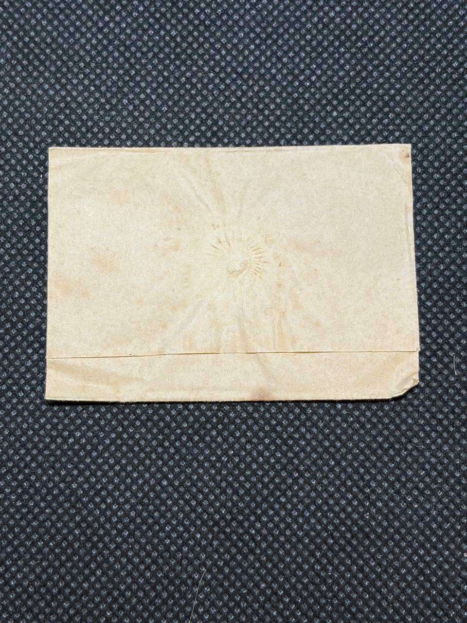 Antique 19th Century Saint Clare of Assisi Relic Card – Sepulchral Dust, 1850