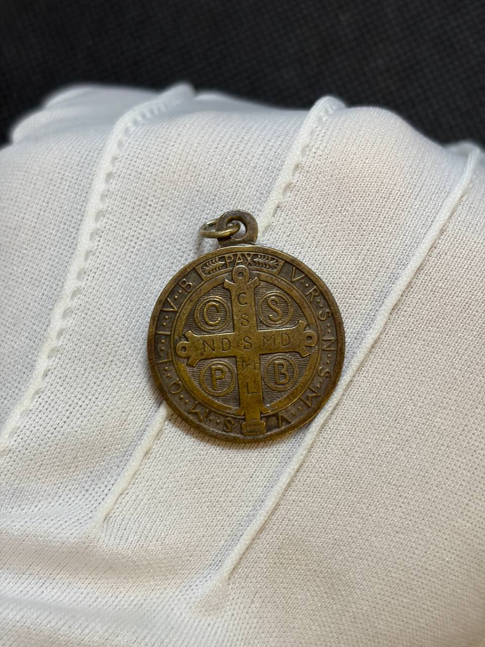 Saint Benedict Medal – Benedictine Cross, PAX & Protective Latin Inscription