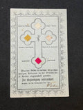 Antique Aachen Holy Relic Card, 1888 – Heiligthumsfahrt, Cloth Touch Relics