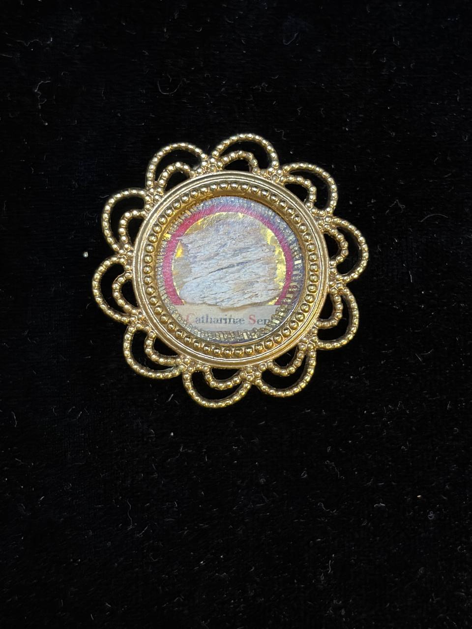 Rare Antique Relic of Saint Catherine of Siena | 19th-Century Reliquary & Episcopal Authentication