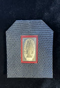Vintage Catholic Devotional Reliquary Plaque – Sacred Image in Red Leather Frame
