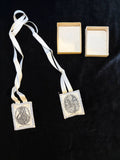 Vintage Catholic Devotional Scapular with Sacred Image – Antique Religious Devotional Item