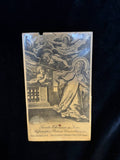 Saint Teresa of Jesus Antique Devotional Card with Contact Relic | Carmelite Holy Card