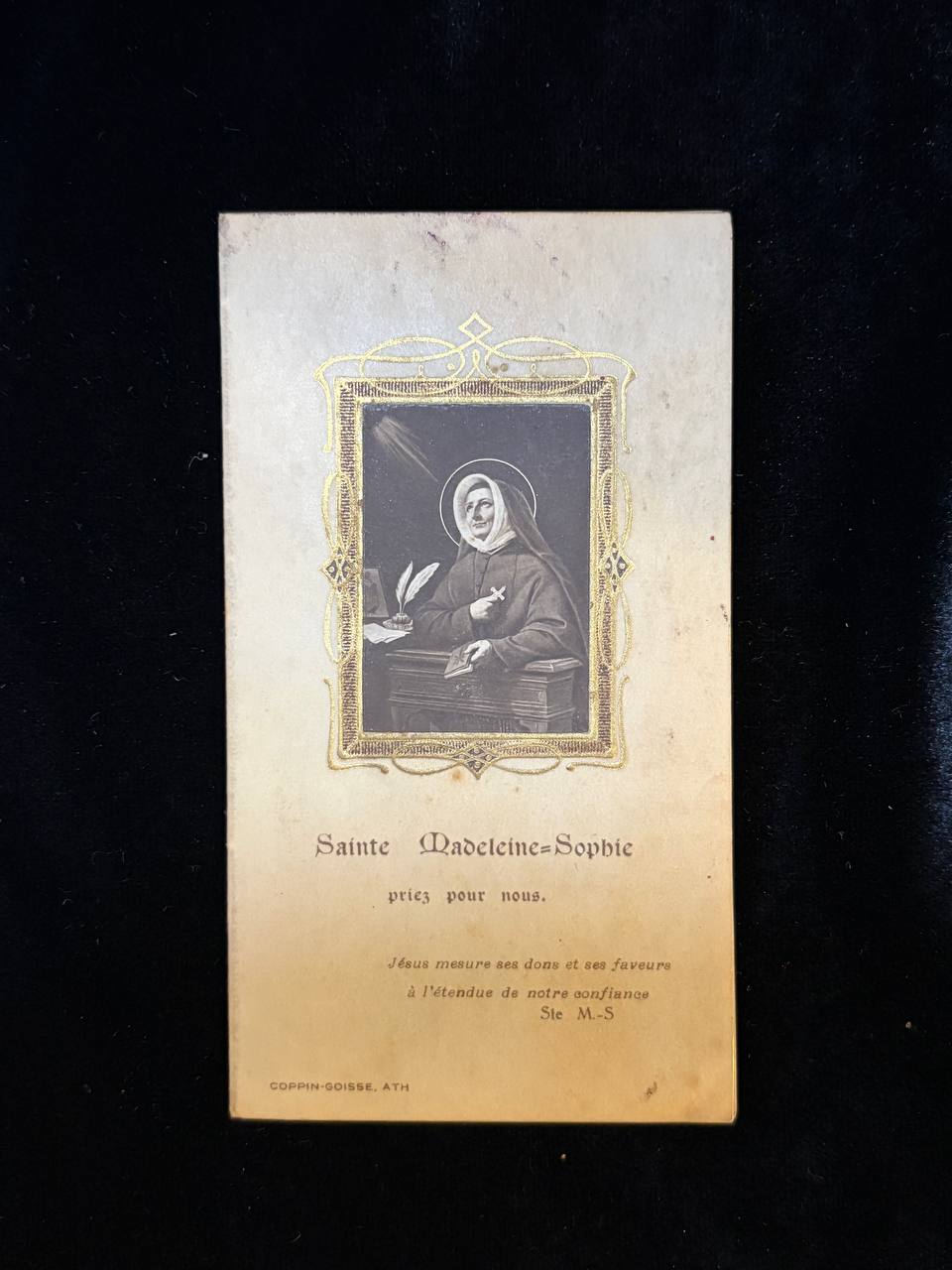 Rare 1909 Relic of Blessed Madeleine-Sophie Barat | Touch Relic & Antique Devotional Card