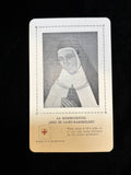 Antique Catholic Relic Card – Blessed Anne of Saint Bartholomew, Carmelite, Belgium
