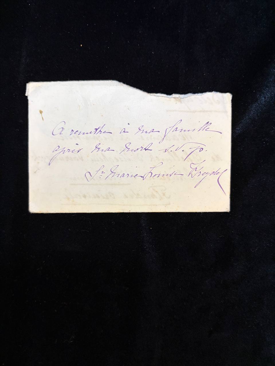Antique Carmelite Devotional Envelope with Handwritten Inscription – Sister Marie Louise