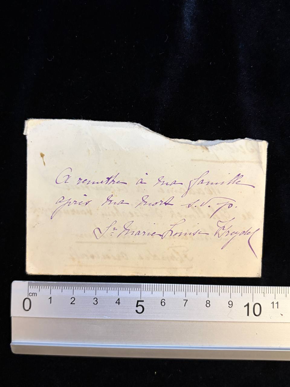 Antique Carmelite Devotional Envelope with Handwritten Inscription – Sister Marie Louise
