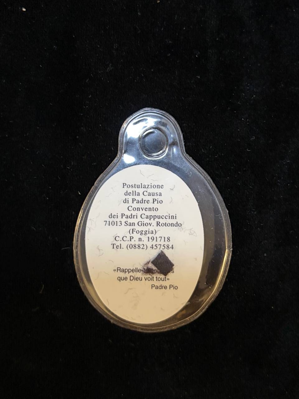 Vintage Relic Medal of Padre Pio – Capuchin Convent, San Giovanni Rotondo, Italy